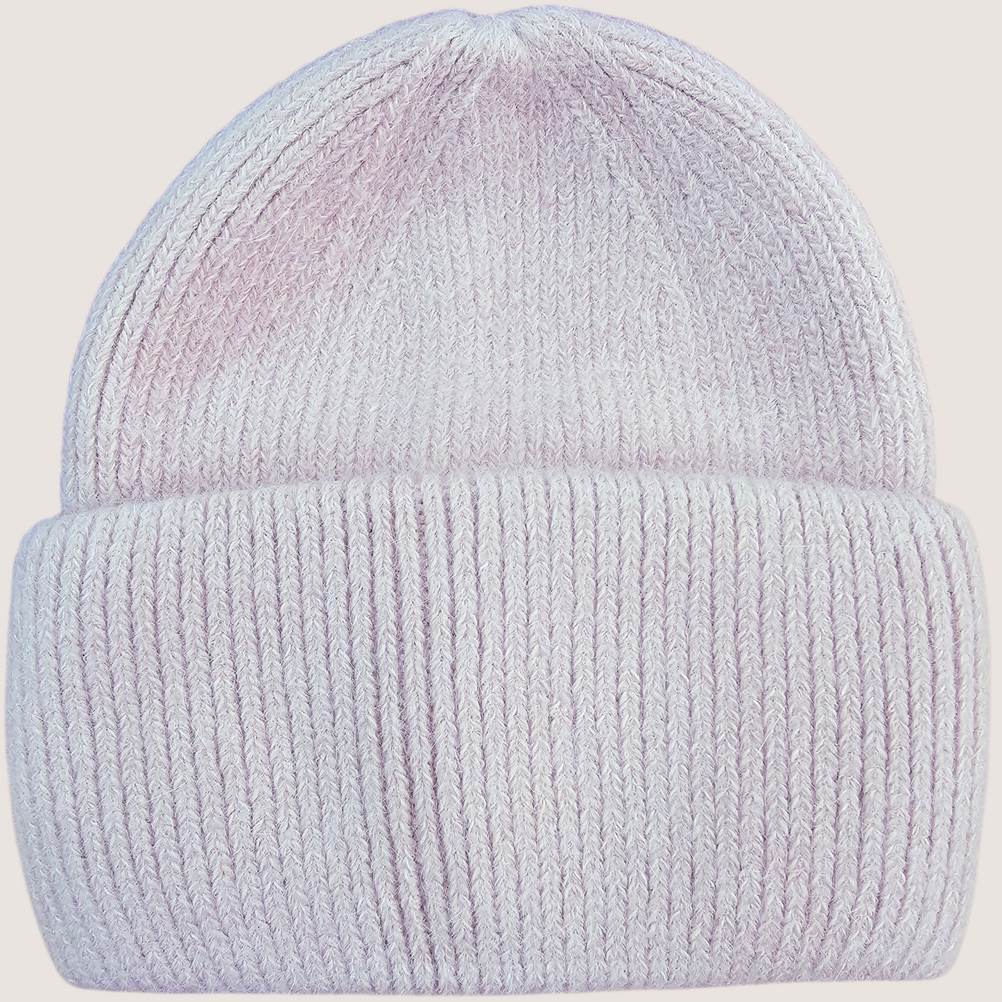 Angoravillainen pipo, vaalea roosa