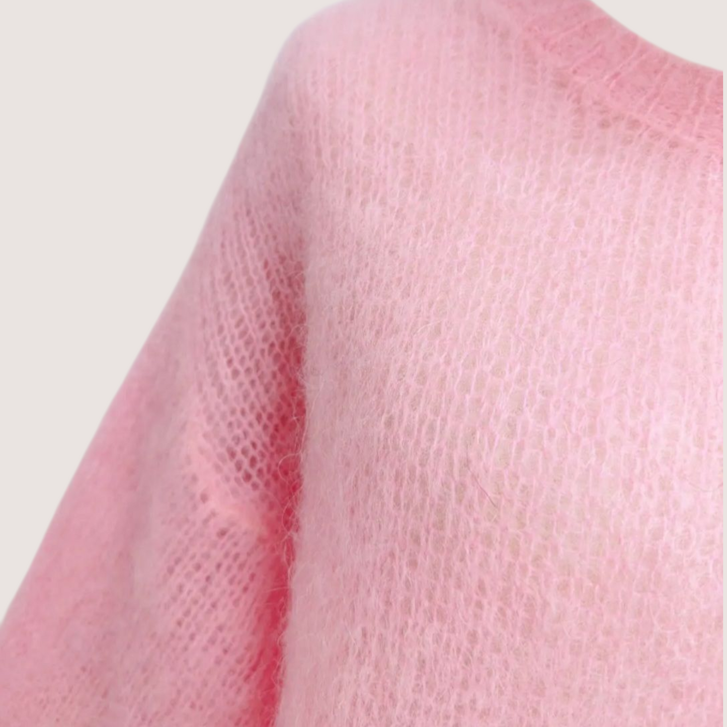 Kid Mohair neule, baby pink