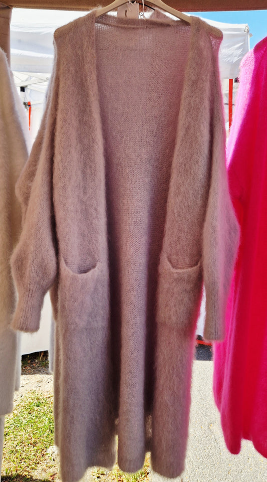 Mohair neule, ice grey