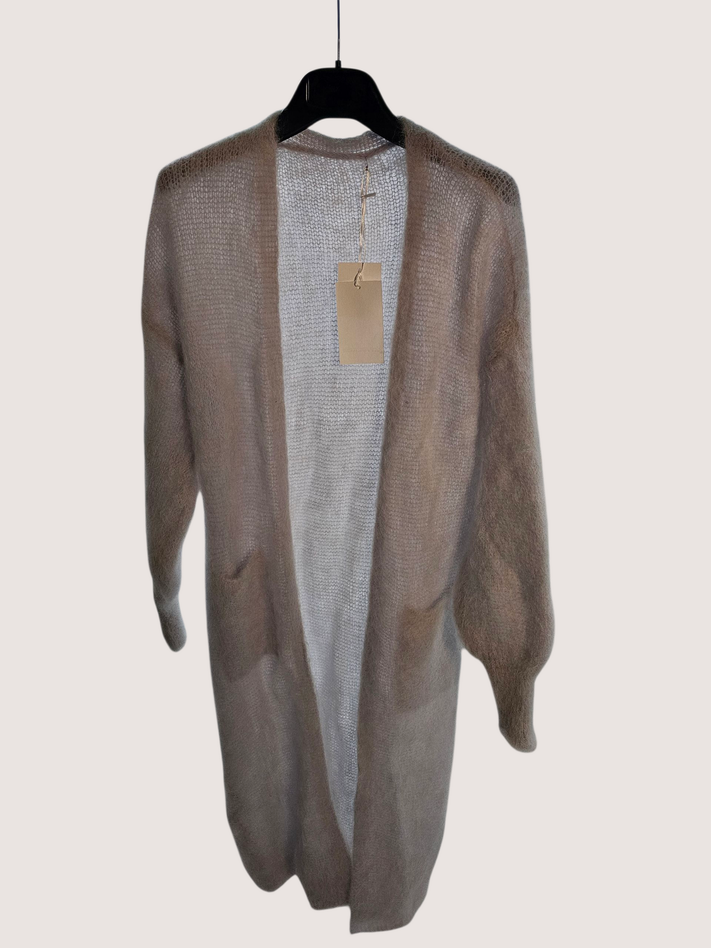 Kid Mohair neule, vaalean harmaa