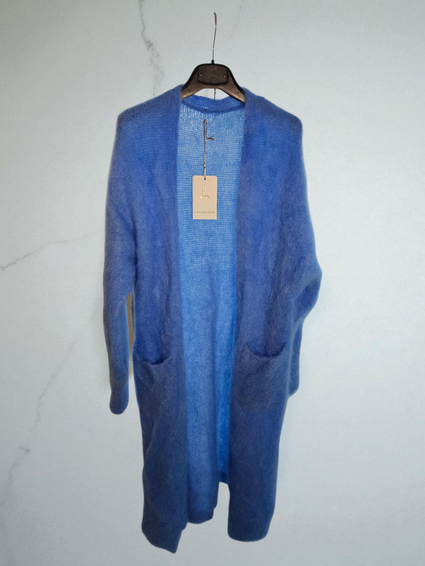 Kid Mohair neule, sininen