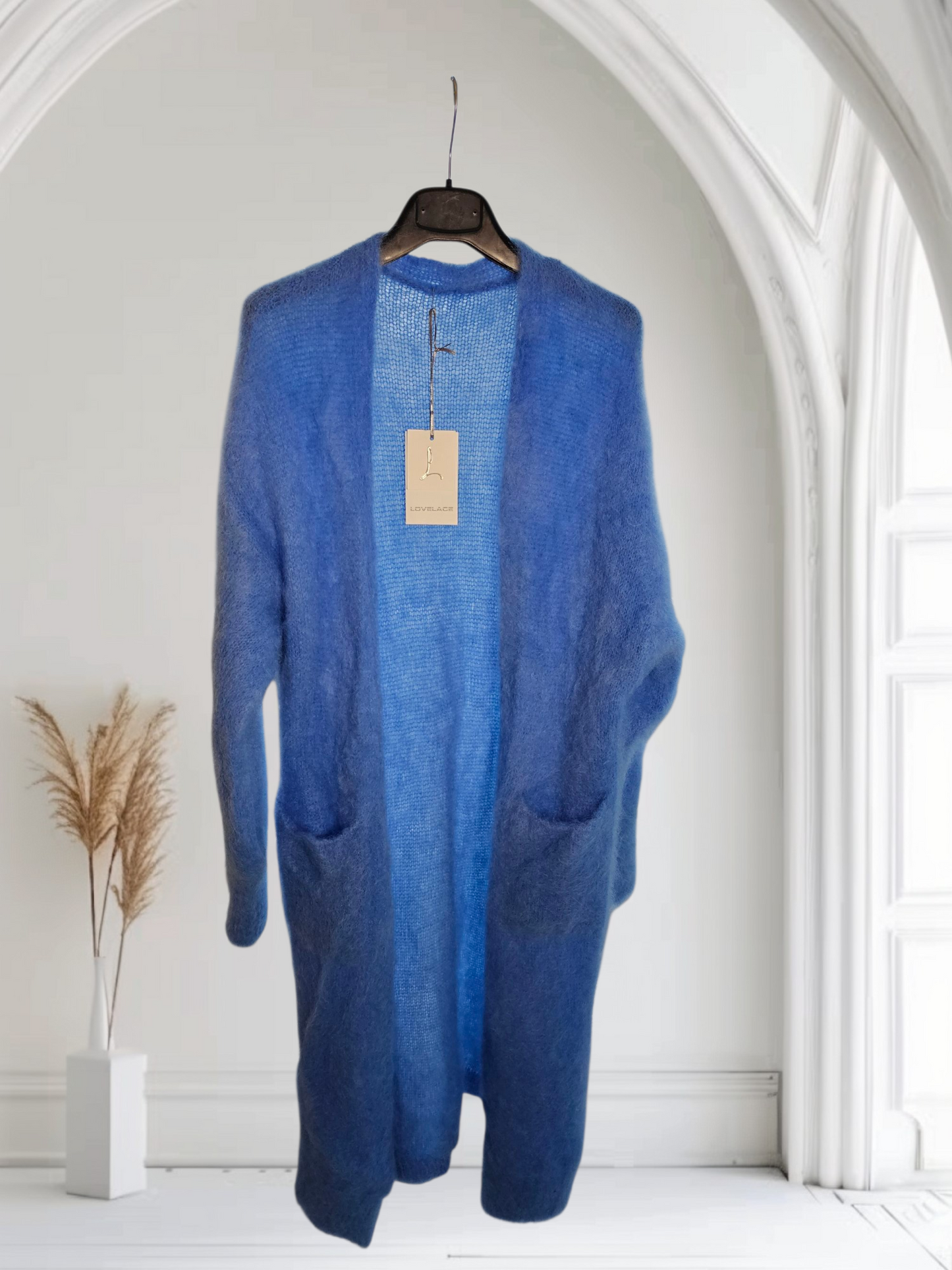 Kid Mohair neule, sininen