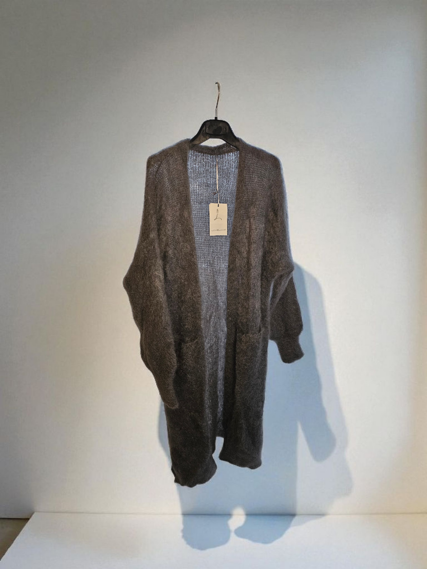 Kid Mohair neule, tumman harmaa