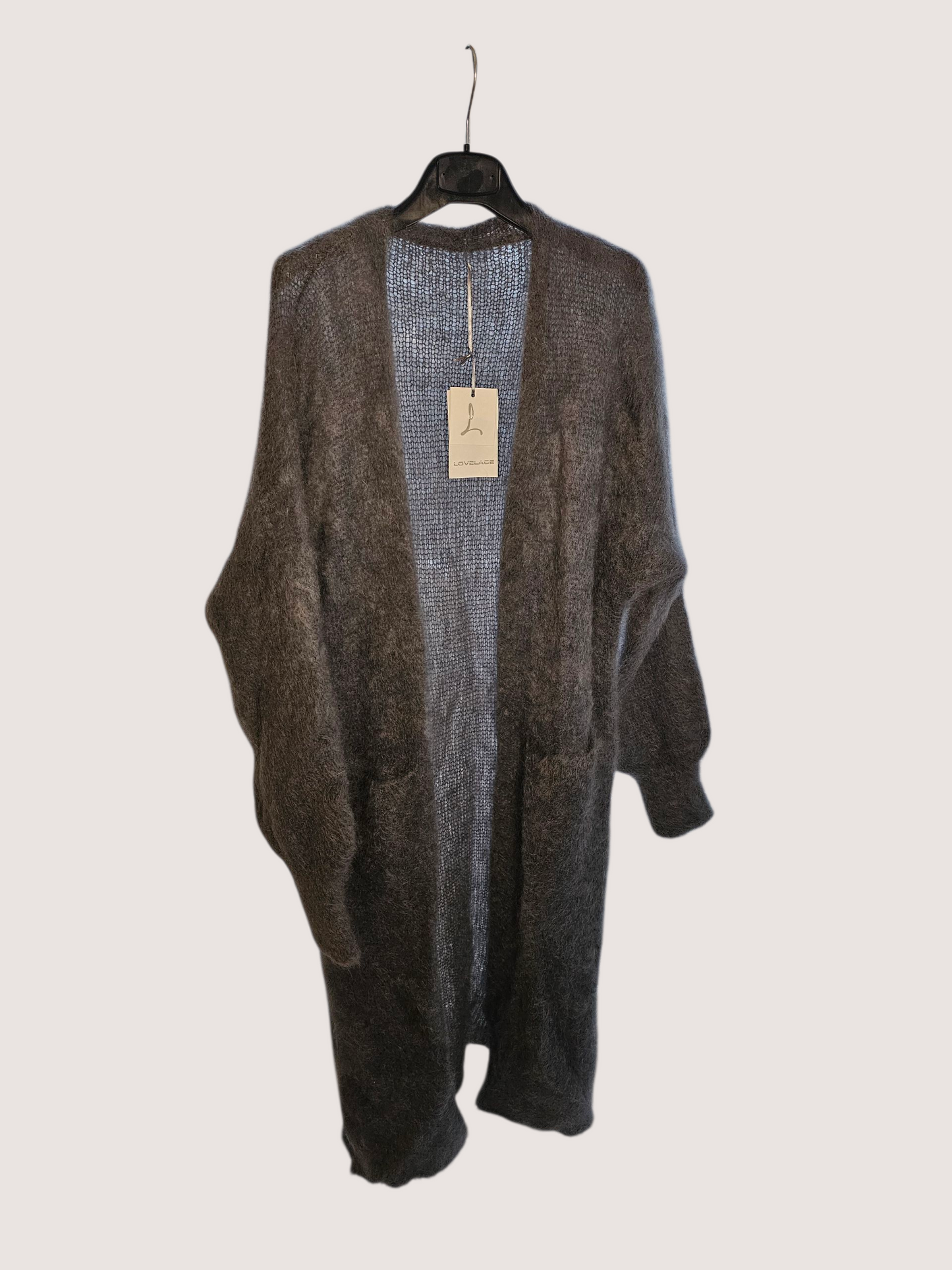 Kid Mohair neule, tumman harmaa