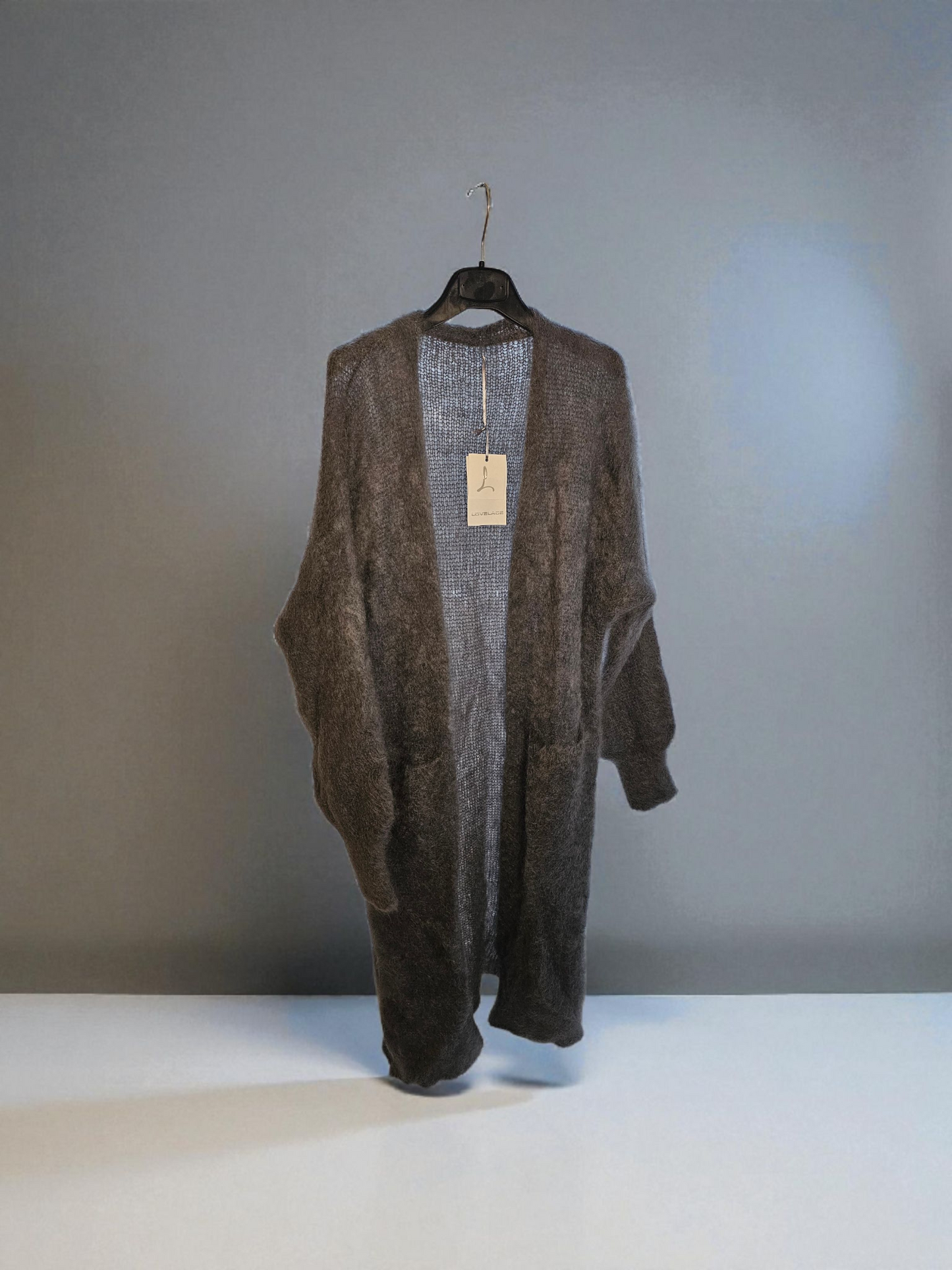 Kid Mohair neule, tumman harmaa