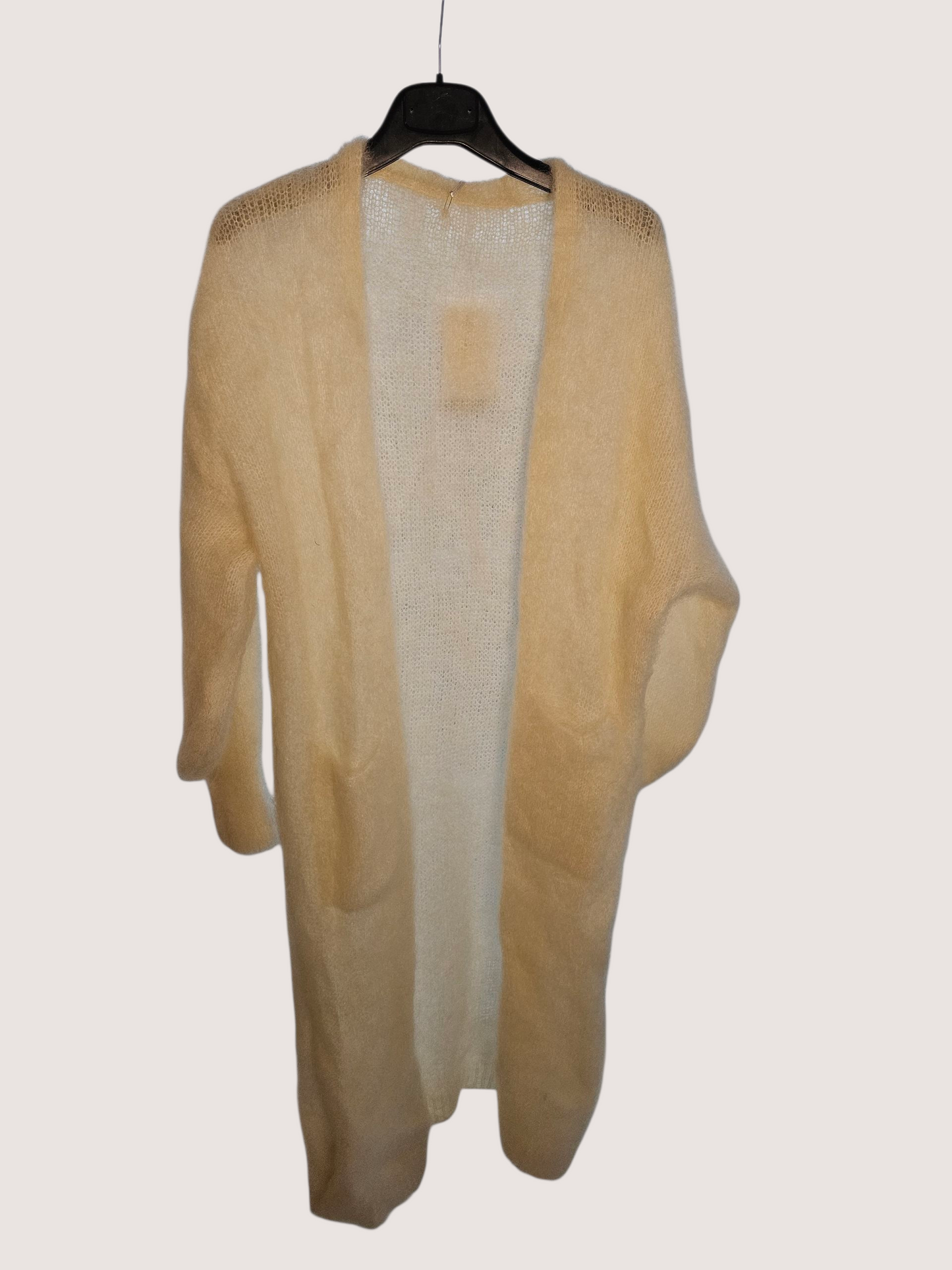 Kid mohair neule, luonnonvalkoinen