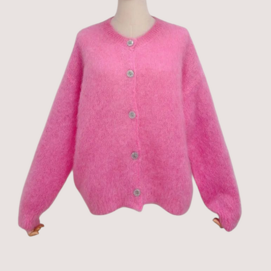 Kid Mohair neuletakki, fuksia