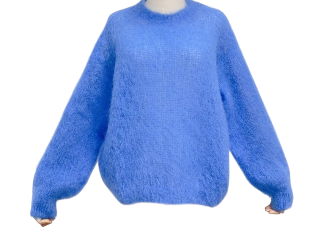 Kid Mohair neule, blue